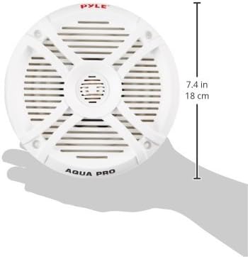 Pyle 250 Watt Marine Speaker System - Water Resistant Dual 2 Way 6.5 Inch Outdoor Stereo Audio Sound Speakers w/ 65Hz-20kHz Frequency Response, Heavy Duty 35oz Magnet Structure - Pyle PLMRX67 (White)