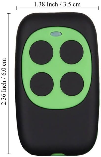 Universal Garage Door Opener Remote Cloner Universal Gate Opener Remote Cloning Homelink Programmable Learning Key Fob 4-Buttons Multi Frequency 280MHZ-868MHZ (Green)