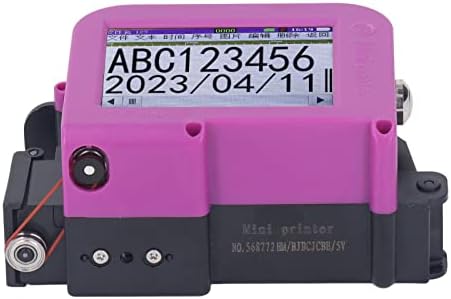 Handheld Inkjet Printer, Mini Smart Inkjet Coding Machine for QRCode Barcode Production Date Time Logo Batch Number Print On Glass Bag Carton Box Wood Cloth Plastic Cable (US Plug)