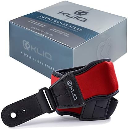 KLIQ AirCell Guitar Strap for Bass & Electric Guitar with 3" Wide Neoprene Pad and Adjustable Length