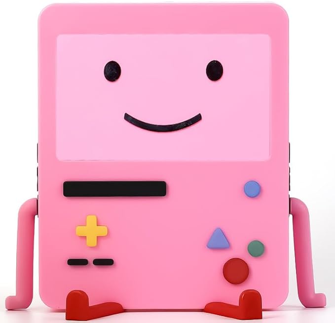 GRAPMKTG Charging Stand with Smile Face for Nintendo Switch Accessories Portable Dock Compatible for Nintendo Switch OLED Cute Case Decor Gift Men Women Kids Pink [nintendo_switch]