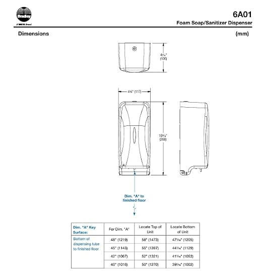 Bradley Diplomat Automatic Touchless Foam Soap/Sanitizer Dispenser for Commercial Restroom, Surface-Mounted, 27 oz Vertical Tank, ADA Compliant, Brushed Stainless Steel, Satin Finish, 6A01-11