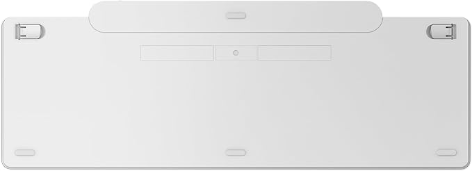 Lenovo 800 Self-Charging Bluetooth Keyboard, Uses Ambient Light for Charging, Bluetooth 5.1, Supports 3 Devices, Battery Free, Wireless, White
