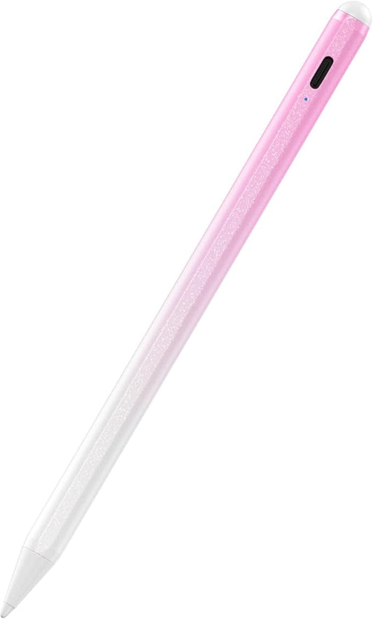 Stylus Pen for iPad 6th-11th Generation-2X Fast Charge Active Pencil Compatible with 2018-2026 Apple iPad Pro 11"/12.9"/M4, iPad Air 3/4/5/M2/M3/M4,iPad mini 5/6/7 Gen-Gradient White Pink