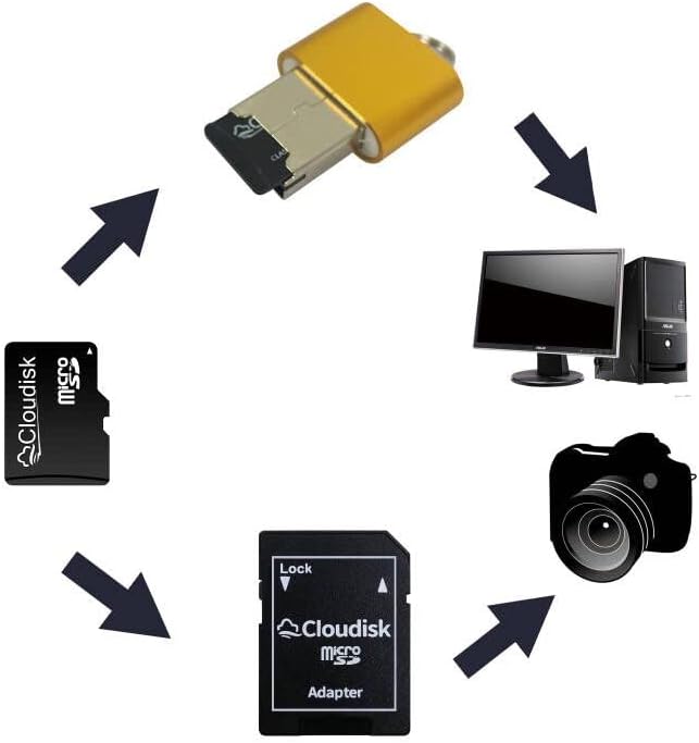 Pack of 10 Micro SD Card 4GB Flash Memory Card C6 Micro SDHC with SD Adapter, Card Reader (4GB)