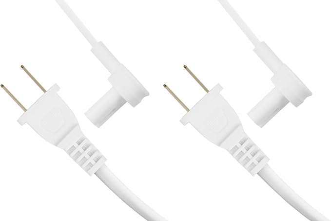2-Pack - Extra Long Power Cords Compatible with Sonos Era 100 and Era 300 Speakers (25-Foot, White)