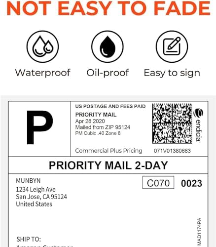 130B Bluetooth Thermal Label Printer+Thermal Direct Shipping Label (Pack of 500 4x6 Fan-Fold Labels)