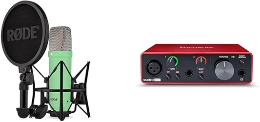 RØDE NT1 Signature Large-Diaphragm Condenser Microphone Bundle with Focusrite Scarlett Solo USB Audio Interface
