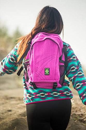 Dime Bags Backpack For Travel & School, Durable Hempster Material, 9 Storage Compartments & 2 Side Bottle Pockets, Fits 17” Laptop, Adjustable Padded Straps, Hidden Internal Pocket (Magenta)