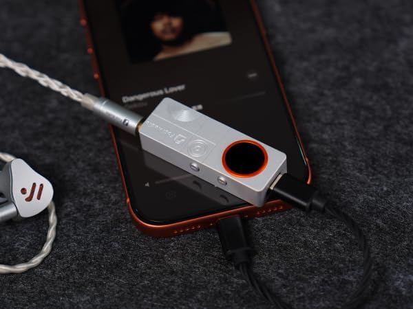 Fosi Audio DS3 USB-C DAC HiFi Amp Dongle, Portable Headphone Amplifier with 7.1 Spatial Audio, ES9039Q2M XMOS Powered, DSD512, 3.5mm Single 4.4mm Balanced for PC/Phone/ PS5/ Switch Silver