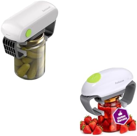 Effortless Electric Jar Opener Easy Opens Twist-Lid, One Handed Automatic Jar Opener for Weak Hands & Seniors with Arthritis
