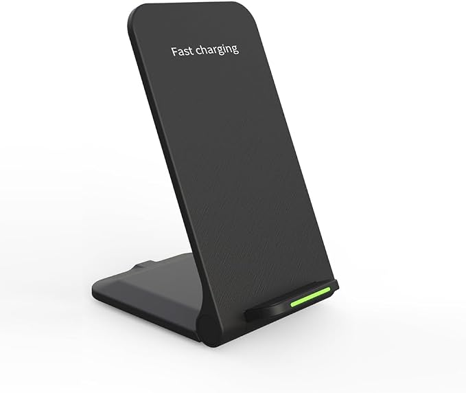 IHAO Ultra-Slim 15W Fast Wireless Charging Stand QC3.0 Portable Charger with Smart Protection Foldable Design 15W Lightning-Fast Charging with QC3.0 Technology