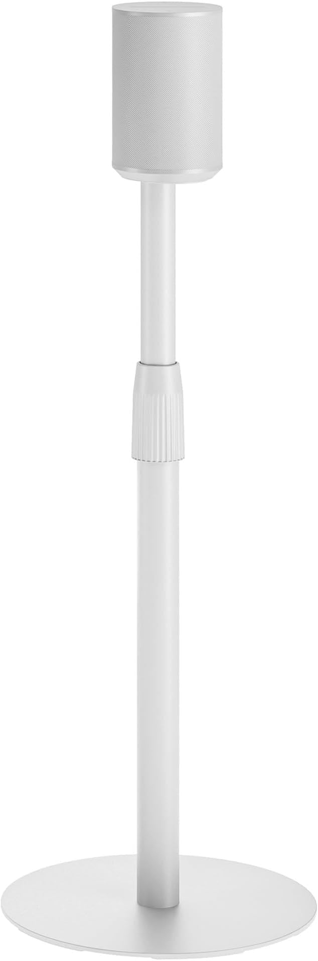PEGZONE Speaker Stand Compatible with Sonos Era 100 and Era 300, Height-Adjustable from 26.9"-42", Cable Management, 11lbs Capacity, White, 1 Pack(Single)