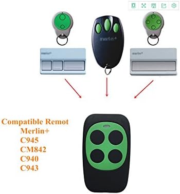 Universal Garage Door Opener Remote Cloner Universal Gate Opener Remote Cloning Homelink Programmable Learning Key Fob 4-Buttons Multi Frequency 280MHZ-868MHZ (Green)