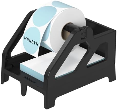 MUNBYN MC240 Bluetooth Thermal Label Printer+2 Inch Round Thermal Labels+Shipping Label Holder