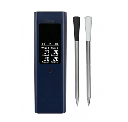 Wireless Meat Thermometer with 2 Color-Coded Probes, ±1.8℉ Accuracy, IP67 Waterproof, App Control & Real-Time Monitoring, Two-Way Alerts for Kitchen, BBQ, Grill, Oven, Smoker