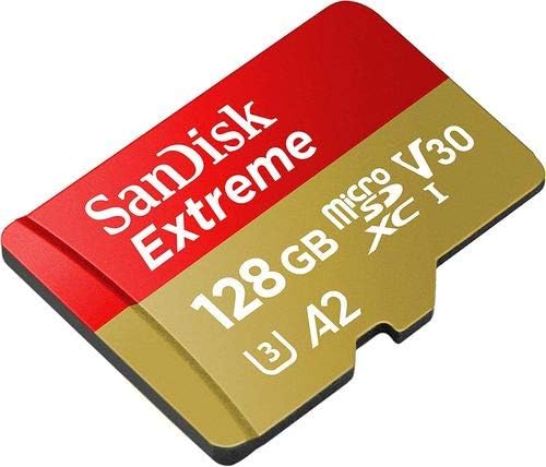 SanDisk Micro SDXC 128GB Extreme Memory Card (2 Pack) Works with DJI Drone Series Mini 4 Pro (SDSQXAA-128G-GN6MN) V30 A2 4K UHD UHS-I Bundle with (1) Everything But Stromboli MicroSD Card Reader