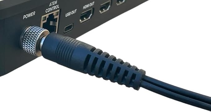 Locking Ring AC Adapter Power Supply Compatible with Blackmagic Design ATEM Mini Pro and ATEM Mini Pro ISO