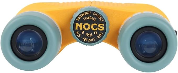 Nocs Provisions Standard Issue 8x25 Waterproof Binoculars | Lightweight, Compact, 8X Magnification, Wide View, Multi-Coated Lenses for Bird Watching, Hiking, and Outdoor Activities - Canary (Yellow)
