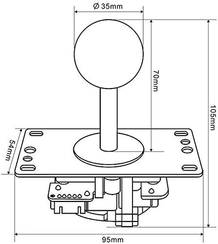 Sanwa JLF-TP-8YT Joystick + Sanwa 8 pcs OBSF-30 Push Button Bundle Kit Color : Gray - for Arcade Game 4 & 8 Way Adjustable, Compatible with Catz Mad SF4 Tournament Joystick S@NWA