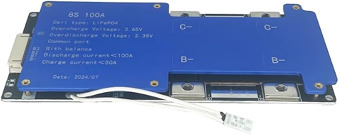 8S 100A DC24V BMS LiFePO4 Battery Balance Charge Board NTC Temperature Protection Equalizer
