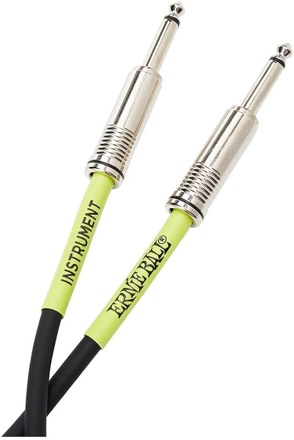 Ernie Ball Instrument Cable, Straight/Straight, 10ft, Black (P06048)