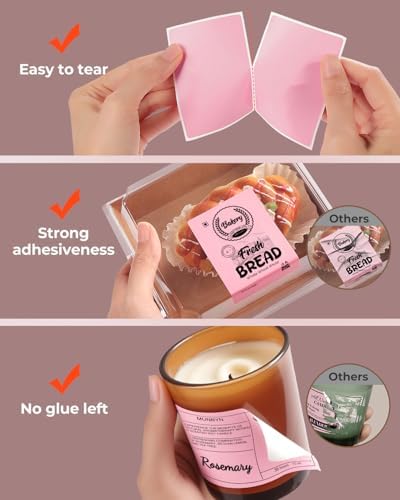 3x2 Inch Pink Thermal Labels+RW403B Bluetooth Shipping Label Printer