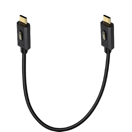 1ft 40Gbps USB 4.0 Type C Cable, 240W 5A PD Straight USB C Male to Straight USB C Male Cord for Smartphones, Laptops, Thunderbolt 3, Support 8K@60Hz