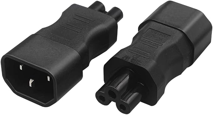 (10Packs IEC 320 C14 to C5 AC Adapter,C14 Socket to C5 Plug Power Adapter,2.5A-10A/110V-250V