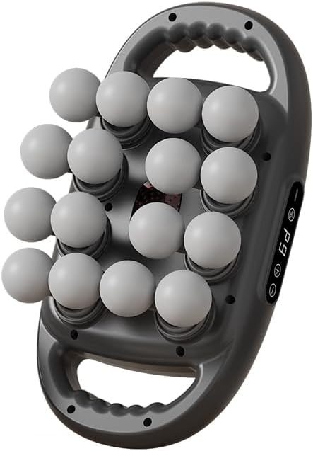 Handheld 16 Head Deep Tissue Percussion Massager with 9 Modes, 9 Intensities for Back, Legs, Neck, Waist, Buttocks Muscle Pain Relief, Quiet Portable Design (M100-16head)