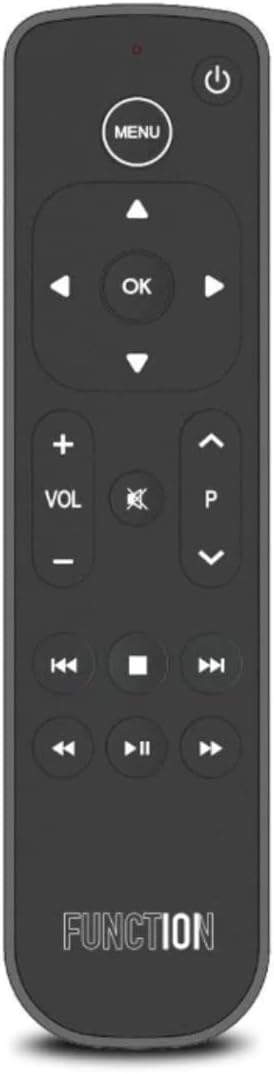 Function101 Button Remote for Apple TV (Bluetooth Edition) — Apple TV Replacement Remote for Apple TV 4K & All Models | Bluetooth + Infrared | Traditional Button Layout | 2 AAA Batteries Included