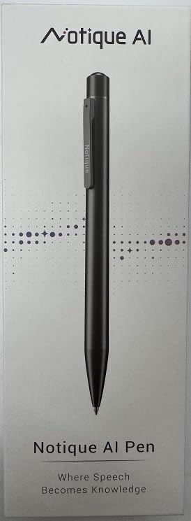 Notique AI Pen | Pocket AI Voice Recorder | Audio Recorder | Discreet Recording Device | AI Summarize & Transcribe for Multi-File & Meeting Timeline | No Monthly Fees