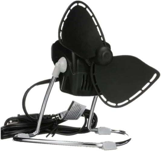 Caframo Chinook, 2-Speed Desk Fan, Cage Free, Easy To Clean Soft Blades, Canadian Made, 8.8" Blade, 707CHBBX, Black