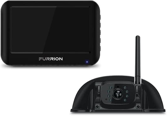 Furrion Vision S Wireless RV Backup Camera System with 4.3-Inch Monitor, 1 Rear Sharkfin, Infrared Night Vision, Wide-Angle View, Hi-Res, IP65 Waterproof, Microphone - FOS43TASF (Pack of 8)