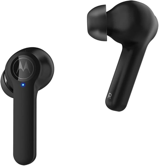 Motorola Moto Buds-S ANC - True Wireless Bluetooth Earbuds with Microphone and Active Noise Cancellation, IPX5 Water Resistant, Touch Control, Comfort Fit, Includes Micro Charging Case, Black
