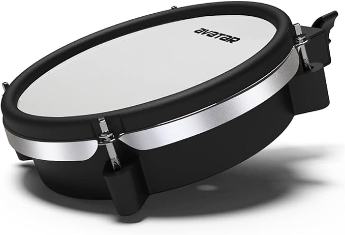 Mesh Electronic Snare/Tom Drum for Expansion/Backup, 8 Inch Dual-zone Drum Pad With Clamp, L Rod, 6.5ft Cable, Fits Most Electric Drum Set