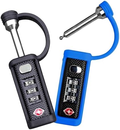 Cedar Mill TSA Approved Gun Case Lock Set Black & Blue – 3-Dial Cut-Resistant Combination Locks for Firearm Safety, Child-Safe Gun Locks for Rifle, Pistol & Travel Hard Cases