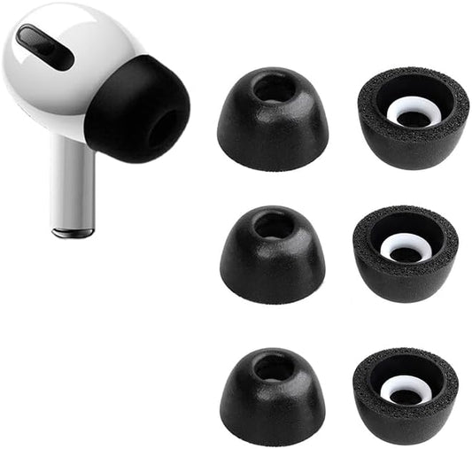 [S-3 Pairs] KBEAR Memory Foam Replacement Ear Tips for AirPods Pro & AirPods Pro 2nd Generation Supports ANC/Transparency Mode, S Sizes Ear Tips Fit in Charging Case with Brief Box