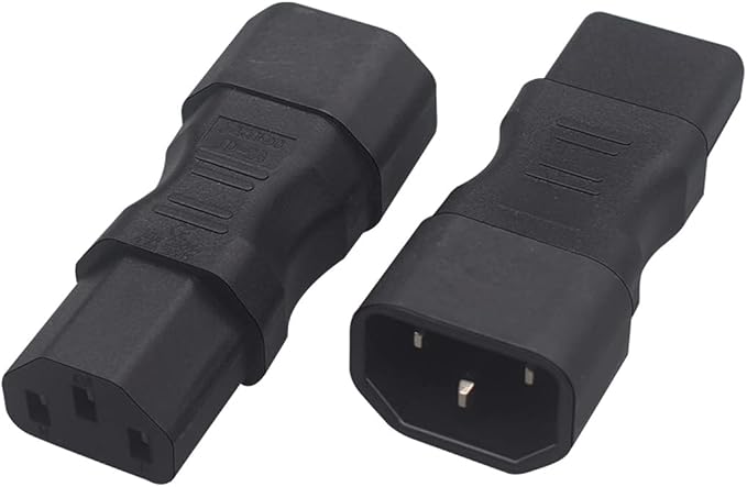 (10Packs C14 to C13 Adapter, Connects Computers, Servers, Printers, Monitors and More