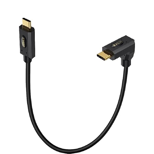 1ft Bidirectional USB 4.0 Type C Cable, 40Gbps Data, 240W PD Charging, 8K@60Hz Video, Straight to Up Down Male Cord for Thunderbolt 4/3, Smartphones, Laptops, Monitor, Gaming Console
