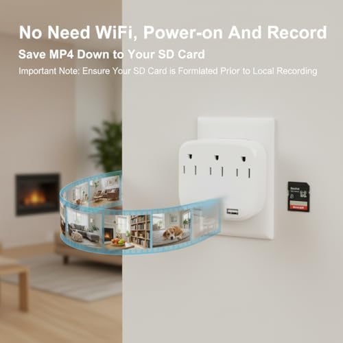 4K Smart Plug Security Camera +16GB Micro SDXC Card Bundle