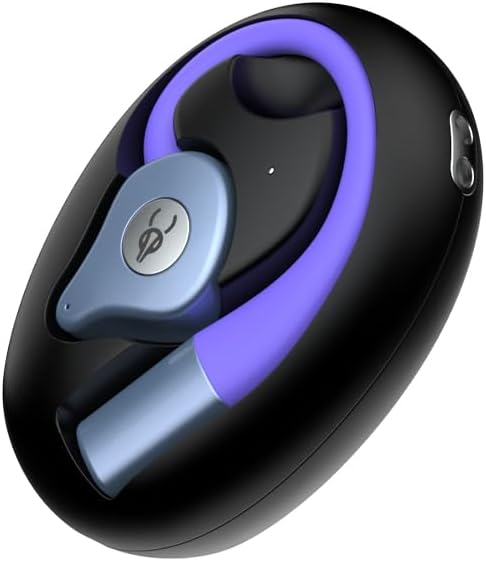 Sabbat Q12 Jurassic-Themed Open-Ear Bluetooth 5.4 Headphones, Ear-Hook Wireless Earbuds, Non-in-Ear Sport Running Earphones, High-Fidelity Sound, Noise Cancelling, 2026 (Electric Purple)