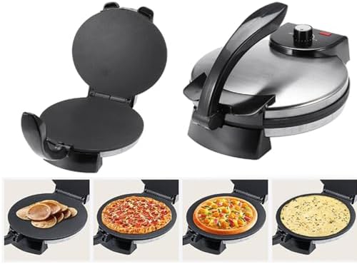 10inch Electric Maker, Electric Rotis Press, Anti Stick Roti Maker Machine to Make Indian Chapati, Roti, Maquina para Hacer Tortillas