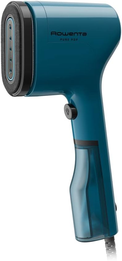 Rowenta PurePop Handheld Steamer for Clothes 1.5 Lbs 15 Second Heatup, 2.3 Oz Capacity 1150 Watts Portable, Ironing, Fabric Steamer, Garment Vacation Essentials, Travel Must Have Blue DR2020 DR2020U1