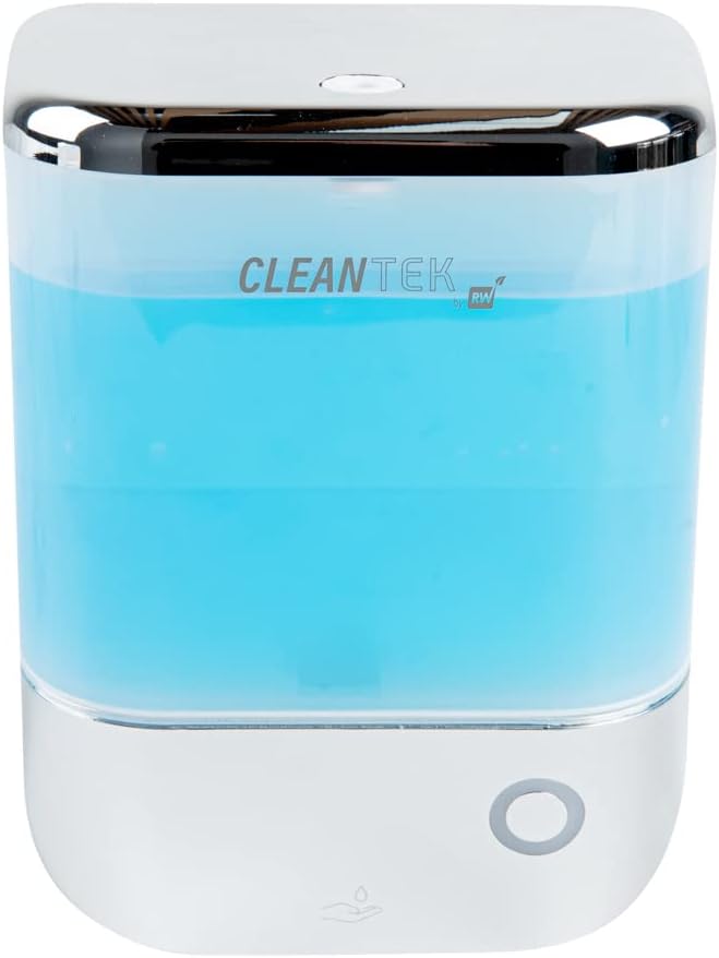 Restaurantware Clean Tek Professional 34 Ounce Automated Soap Dispenser 1 Touchless Wall-Mountable Soap Dispenser - With Security Key Silver Plastic Soap Dispenser Transparent For Liquid Soap