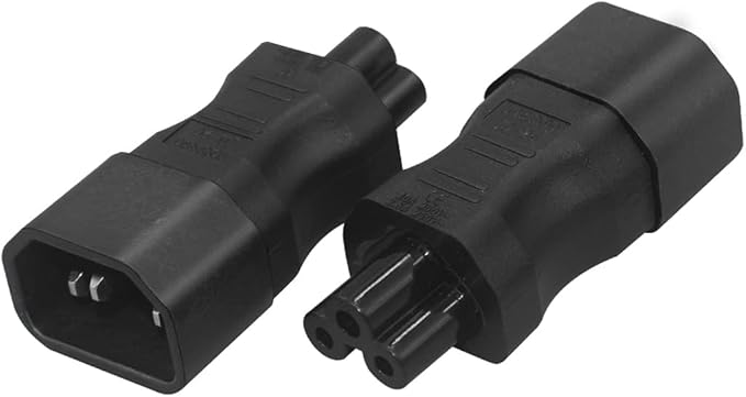 (10Packs IEC 320 C14 to C5 AC Adapter,C14 Socket to C5 Plug Power Adapter,2.5A-10A/110V-250V