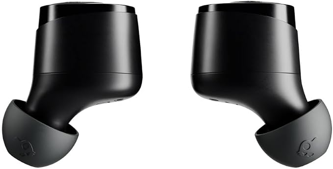 Skullcandy Jib True 2 Wireless Earbuds,Bluetooth Headphones,Up to 33 Hours Battery with Charging Case,Noise Isolating Fit,Sweat and Water Resistant,Microphone for iPhone Android-True Black,(Pack of 2)