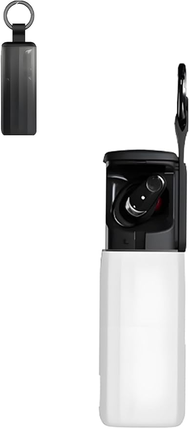 Case for Skullcandy Method 360 ANC True Wireless Earbuds,Soft Protective,BOVUGAC Silicone Case Cover with Keychain & Cleaning Kit & Lanyard for Method 360 ANC-White