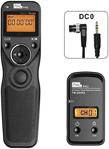 Pixel TW-283 DC0 Wireless Remote Shutter Release Cable Wired Timer Remote Control for Nikon Z9 D850 D800 D810 D700 D500 D300 D300S D200 F100 D6 D5 D4 D3 D2 D1