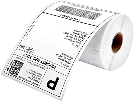 MUNBYN 130B Bluetooth Thermal Label Printer+4"x6" Direct Thermal Shipping Label 220 Labels/Roll